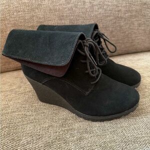 Mia Black Suede Boots Laces 8.5 Used